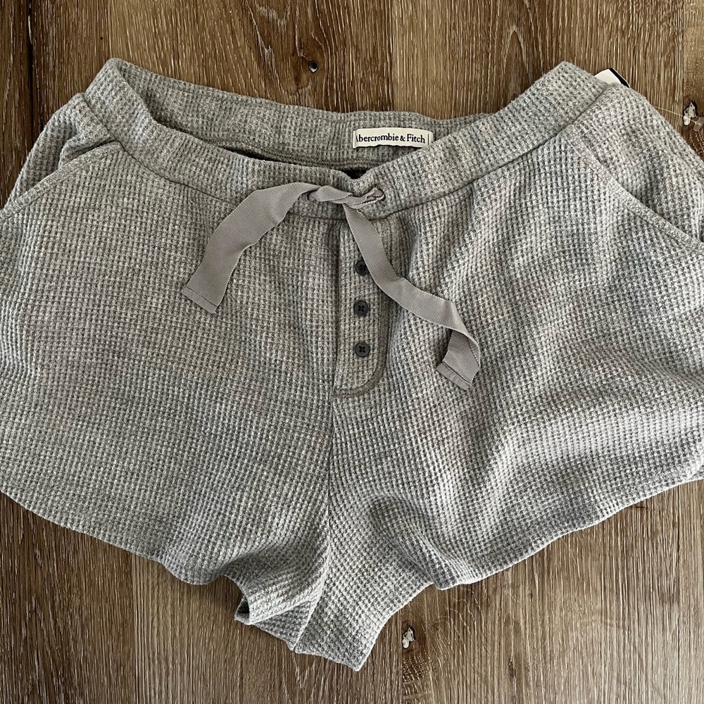 Abercrombie and Fitch Waffle knit drawstring shorts Large